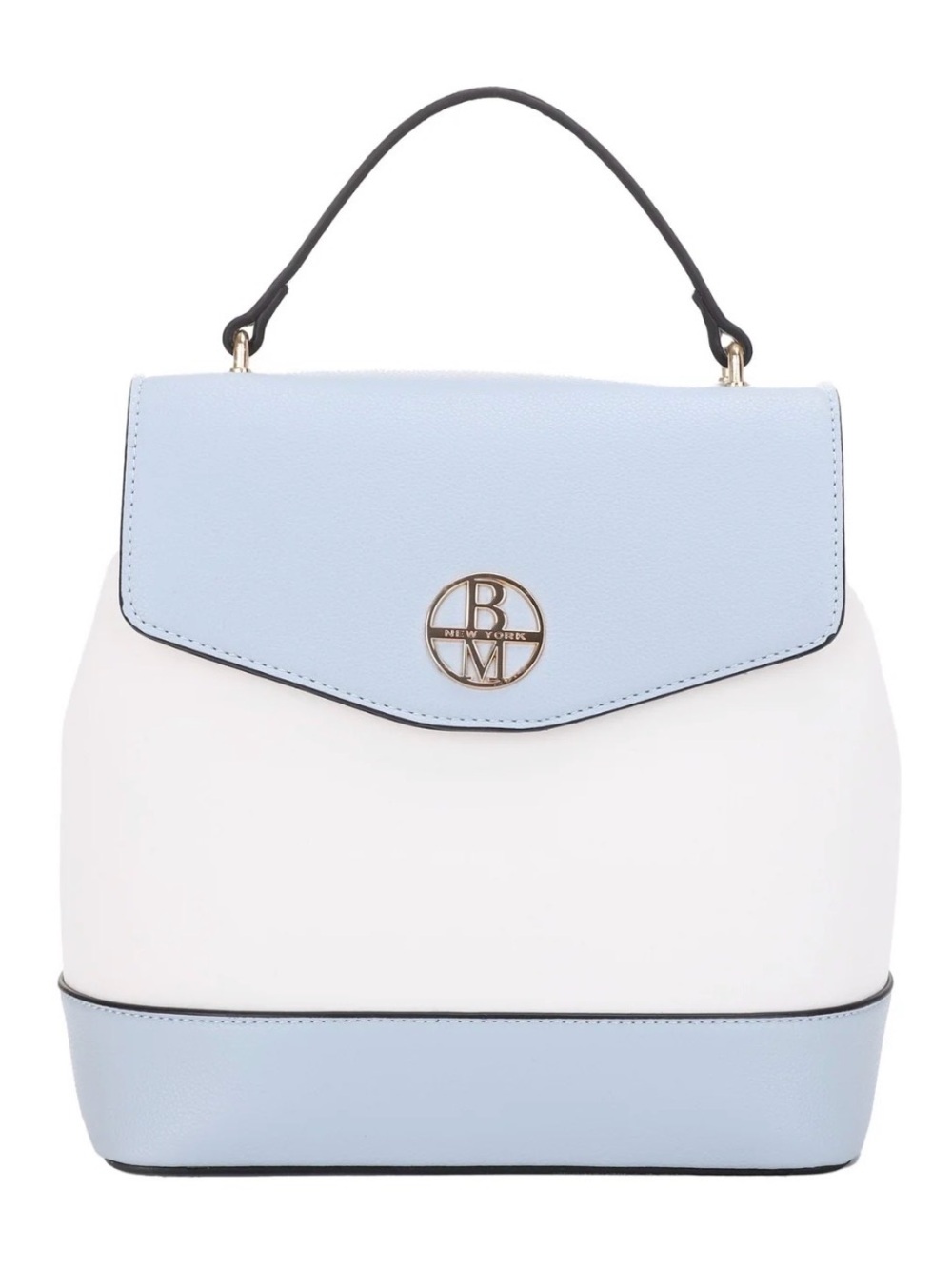 Badgley Mischka The Rae Color Block Blue and White Mini Backpack